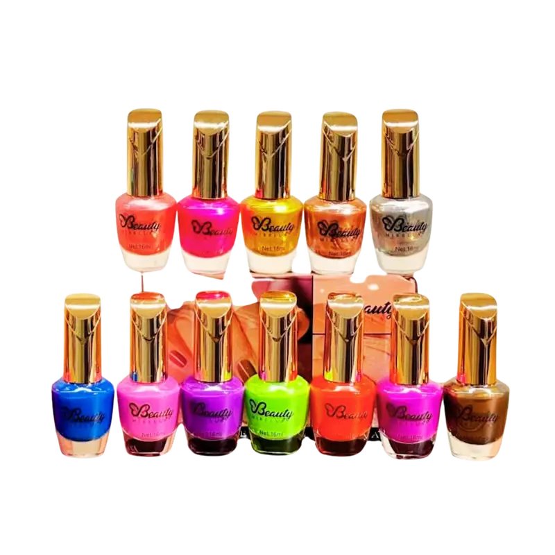 Caja de esmalte para uñas vibrante